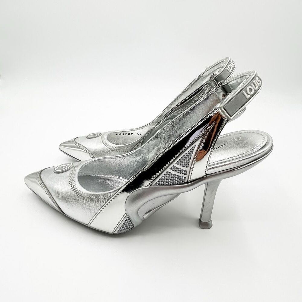 Louis Vuitton LV Monogram Archlight Heels Slingback Pumps EU 37 US 7 - Picture 7 of 16
